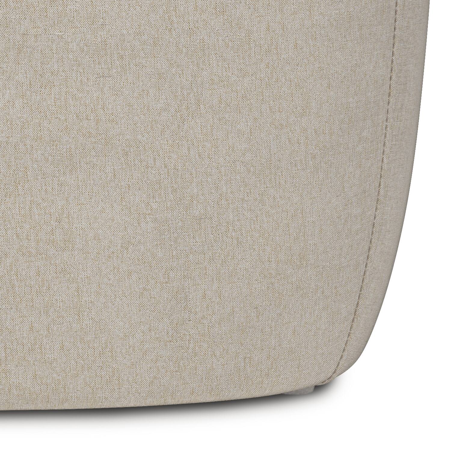 Alt View 3. Simpli Home - Moore Small Ottoman in Natural Linen Look Fabric - Natural.