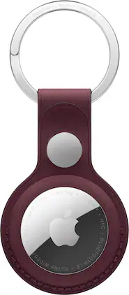 Apple - AirTag FineWoven Key Ring (2026) - Burgundy