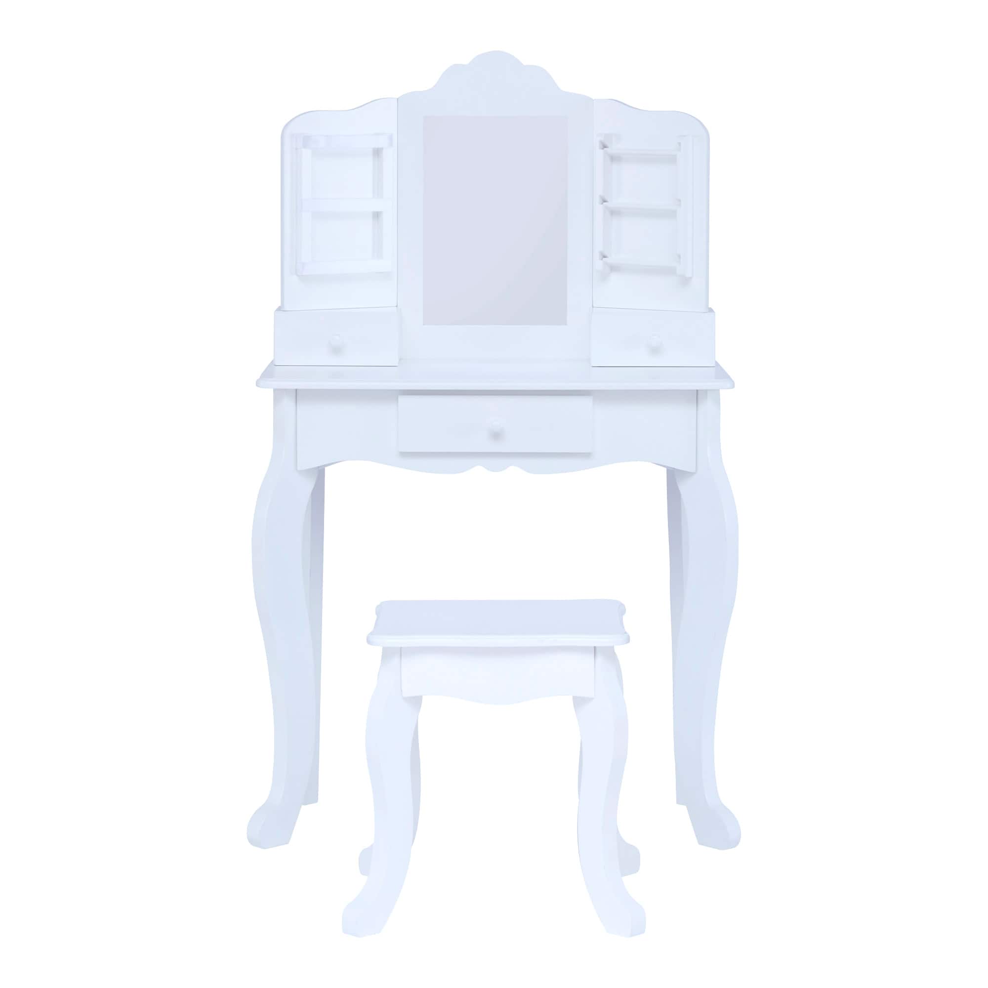 Teamson Kids | | Fantasy Fields Little Princess Anna Kids Vanity Table & Stool, White | Best Buy
