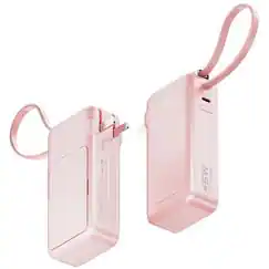 ReelCharge - ReFlextion 10000mAh 45W Power Bank (Pink) (2000 Wh Capacity)