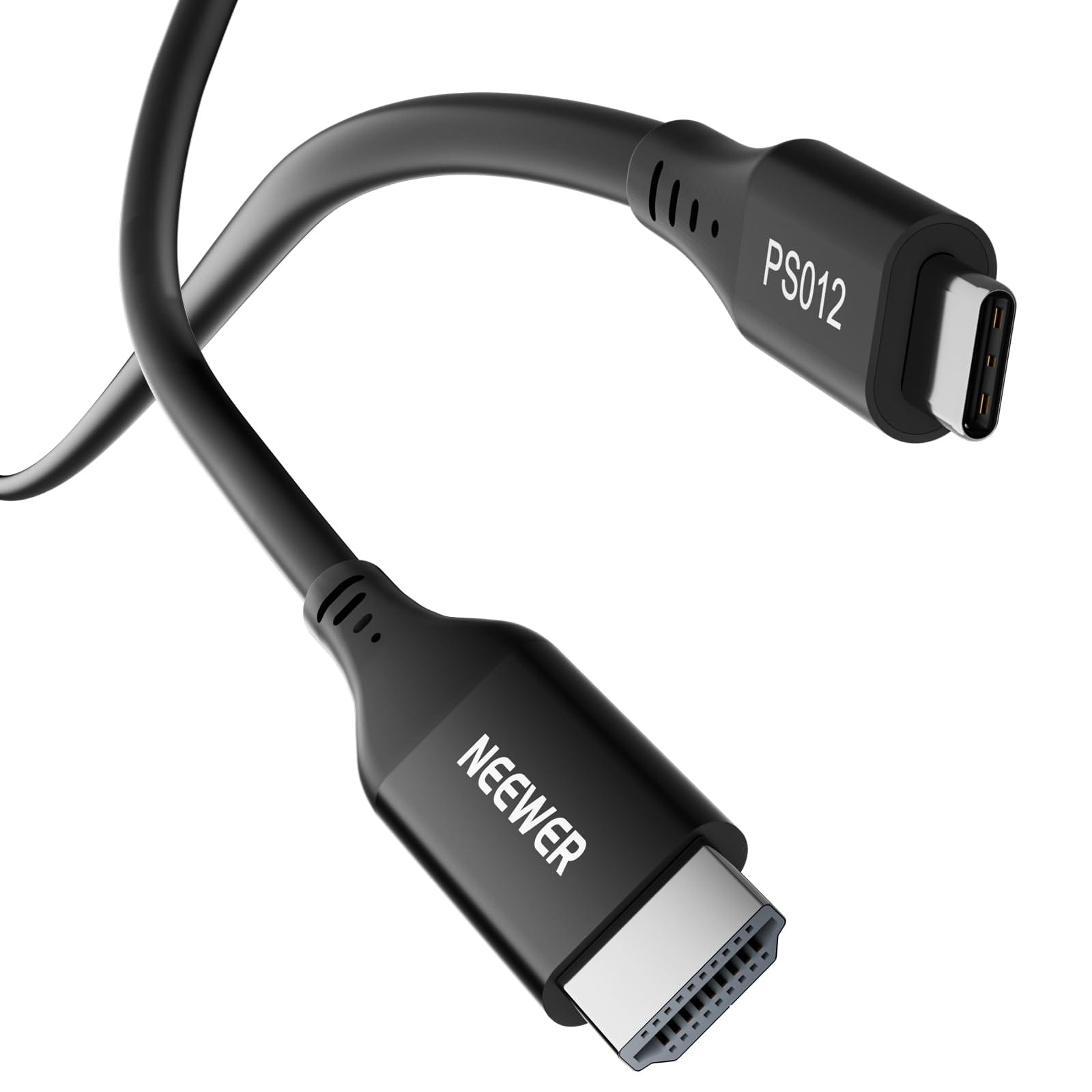 Neewer - PS012 35cm USB-C to HDMI 2.0 4K Cable - Black