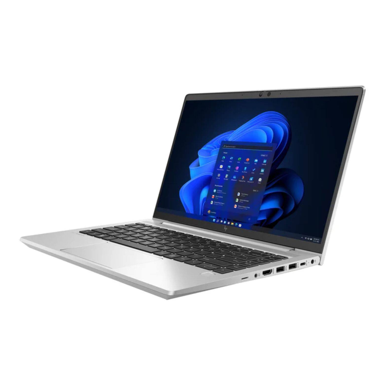 Alt View 1. HP - EliteBook 645 G9 14" FHD AMD Ryzen 5 PRO 5675U 2.30 GHz up to 4.30 GHz 16GB 256 GB SSD Windows 11 Pro Laptop - Silver.