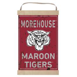 Jardine - Morehouse Tigers Faux Rust Banner Sign - Maroon
