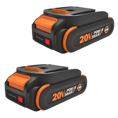 WORX WA3551 20V MAX 2.0Ah Powershare Lithium-Ion Battery With Capacity Indicator - Compatible With 20V WORX Tools