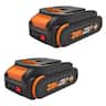 WORX - WA3669.2 20V Lithium-Ion Battery 2.0Ah - 2 Pack