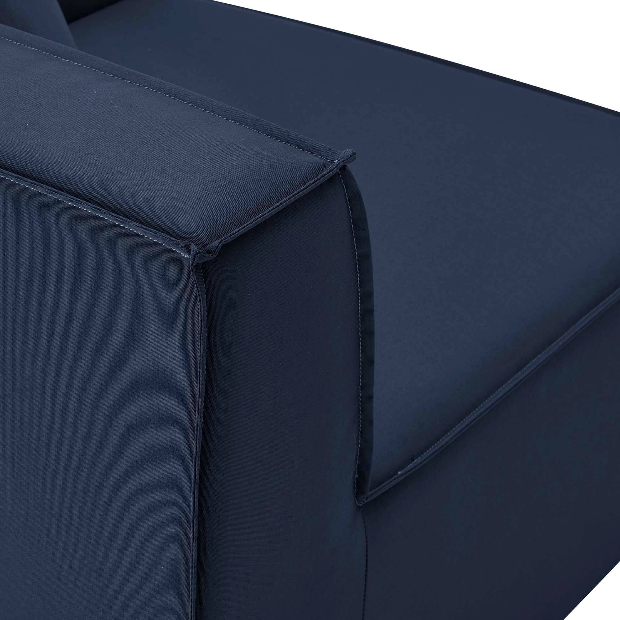 Alt View 6. Modway - Saybrook 4-Piece Outdoor Patio Upholstered Sectional Sofa by Modway - Navy.