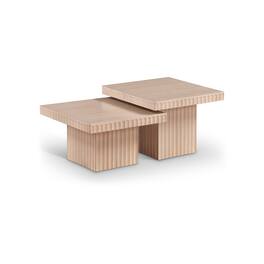 Meridian Furniture - Spencer Natural Oak Veneer Coffee Table - Brown