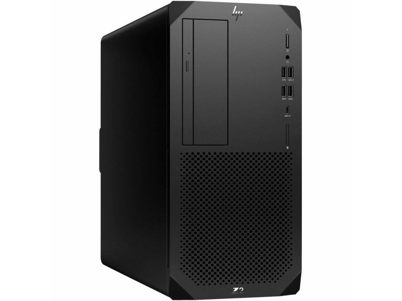 Alt View 4. HP - HP Z2 G9 Workstation - i5-14500, 16 GB, 512 GB SSD, Intel W680, NVIDIA T400, Windows 11 Pro - Black.
