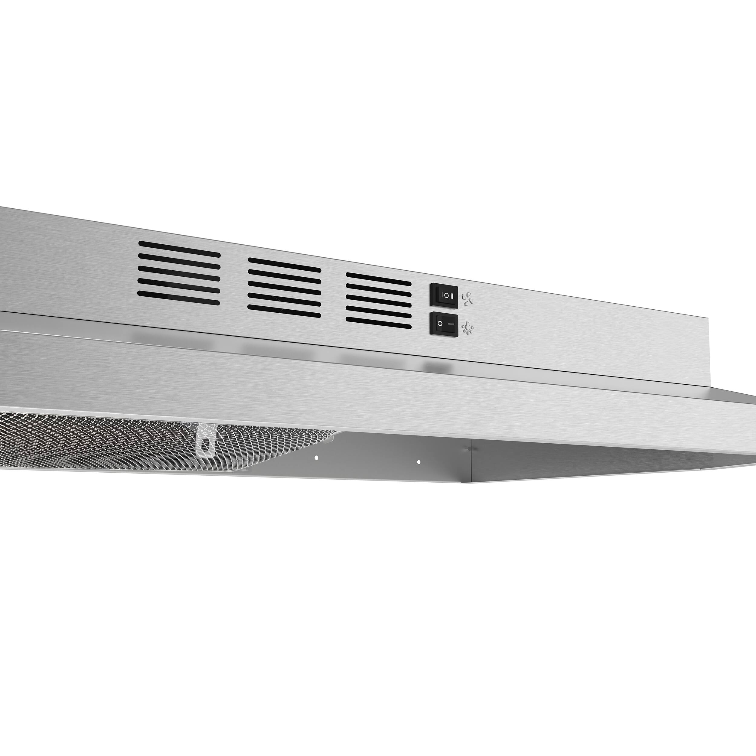 Alt View 6. Forno Appliances - Cappa 30" Under Cabinet Convertible Range Hood - Silver.