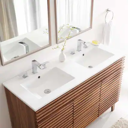 Front. Modway - Cayman Bathroom Sink - White.