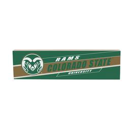 Evergreen Enterprises - Colorado State Rams 5" x 18" Shadow Logo Wood Mantle Sign - Multicolor