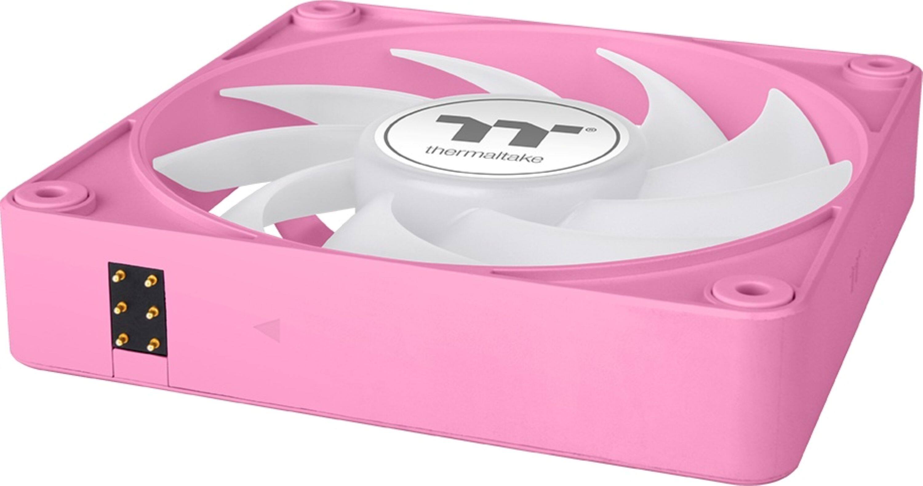 Alt View 6. Thermaltake - CT120 EX ARGB Sync 120mm Computer Case Cooling Fan (3-Pack) - Bubble Pink.