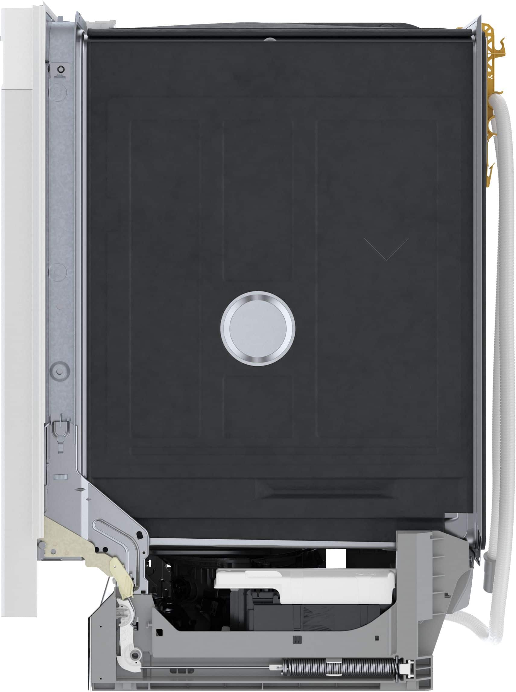 Left. Bosch - 300 Series 24" Front Control Smart Built-In Stainless Steel Tub Dishwasher with 3rd Rack, 46 dBA - White.