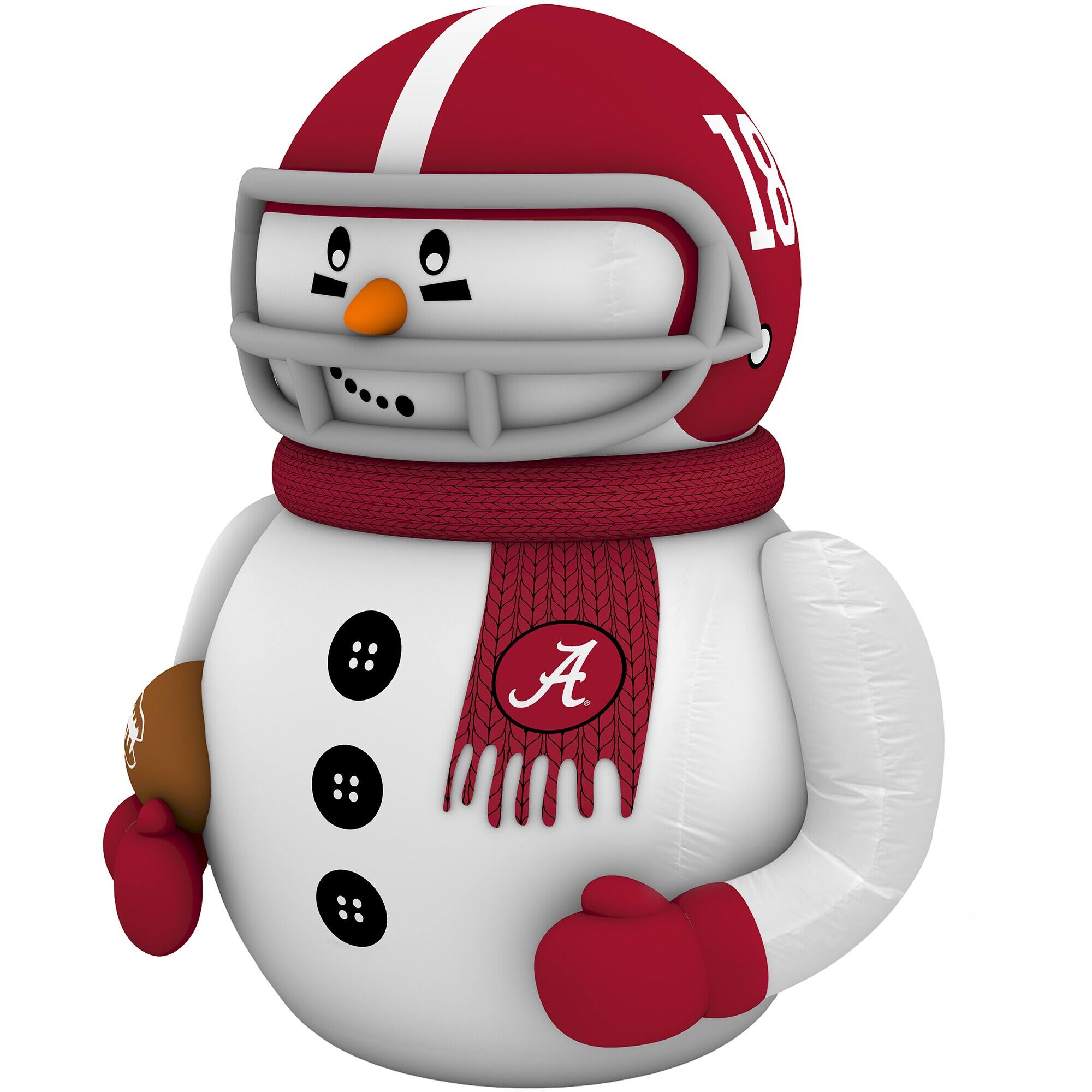 Alt View 1. Sporticulture - Alabama Crimson Tide Inflatable Snowman Player - Red.