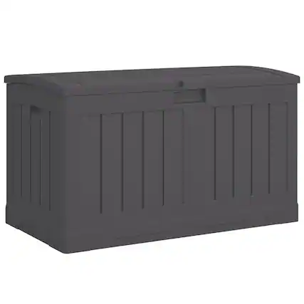 Front. Suncast - Suncast 50 Gallon Medium Resin Outdoor Storage Deck Box with Lid, Peppercorn - Peppercorn.