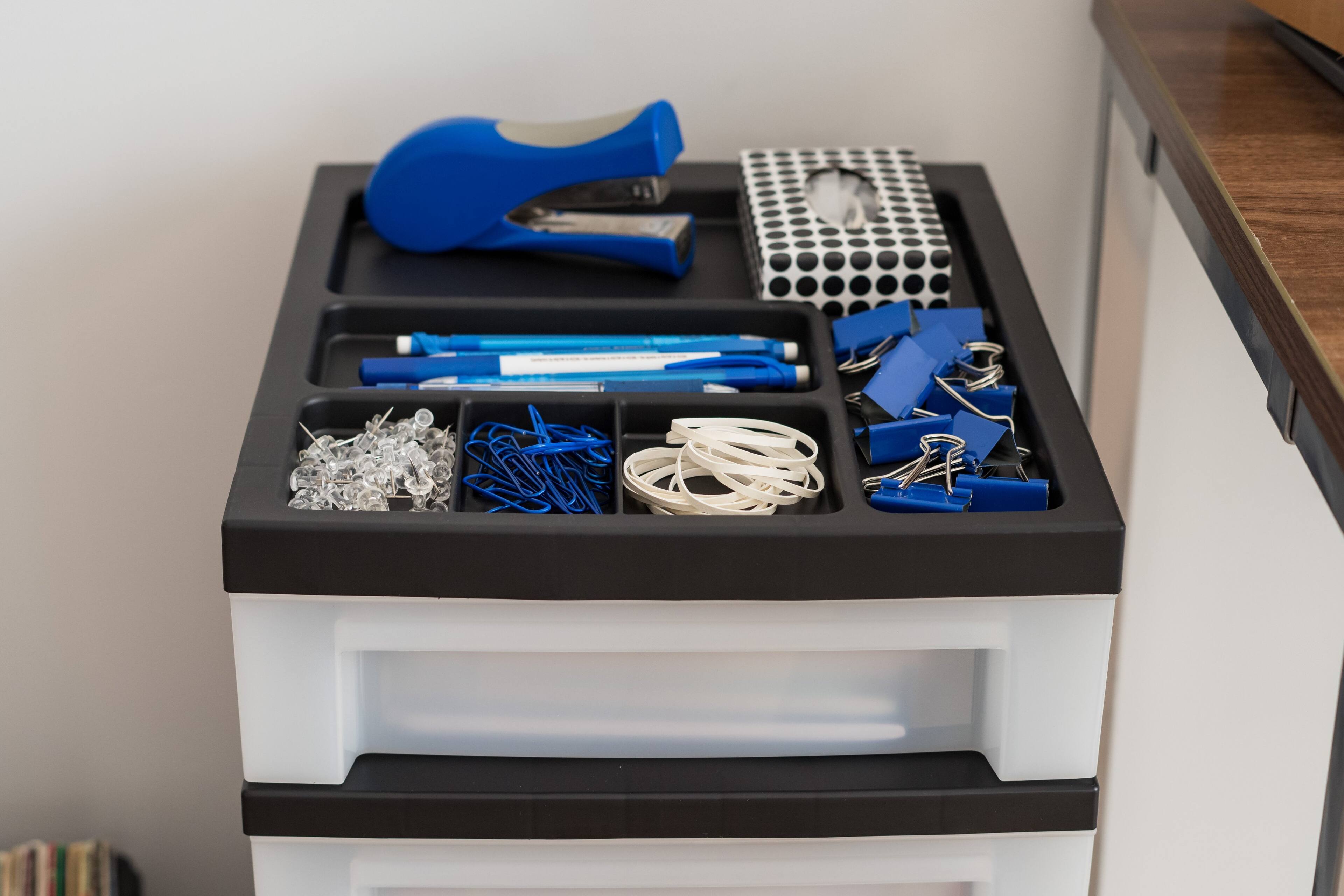 Alt View 5. IRIS USA - IRIS 4-Drawer Storage Cart with Organizer Top, Black - Black.