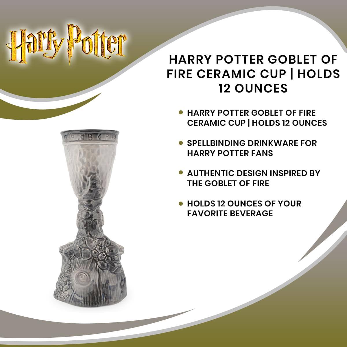 Harry Potter HARRY POTTER GOBLET OF FIRE CERAMIC CUP | HOLDS 12 OUNCES

- HARRY POTTER GOBLET OF FIRE CERAMIC CUP | HOLDS 12 OUNCES
- SPELLBINDING DRINKWARE FOR HARRY POTTER FANS
- AUTHENTIC DESIGN INSPIRED BY THE GOBLET OF FIRE
- HOLDS 12 OUNCES OF YOUR FAVORITE BEVERAGE