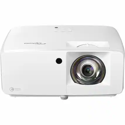 Front. Optoma - Optoma ZH400ST 3D Ready Short Throw DLP Projector - 16:9 - Wall Mountable - High Dynamic Range (HDR) - Front - 1080p - Unknown.