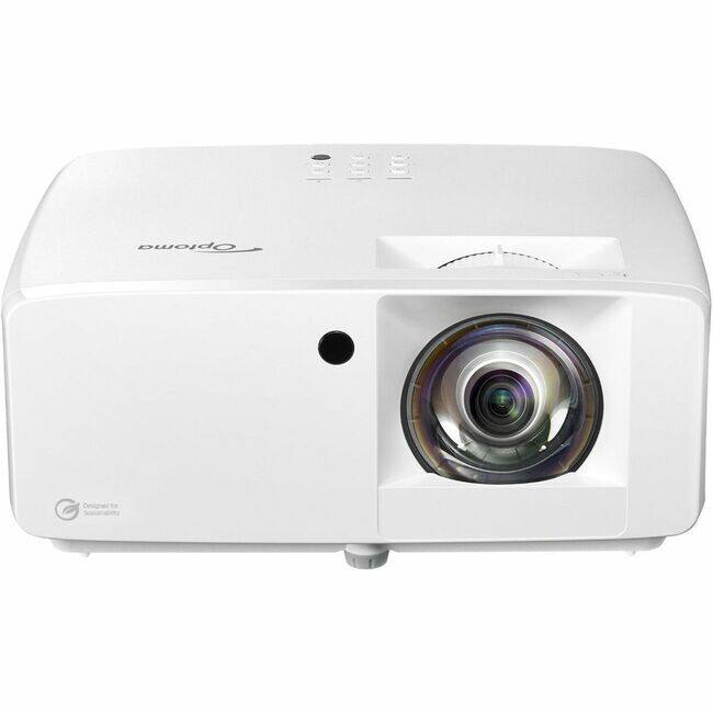 Front. Optoma - Optoma ZH400ST 3D Ready Short Throw DLP Projector - 16:9 - Wall Mountable - High Dynamic Range (HDR) - Front - 1080p - Unknown.