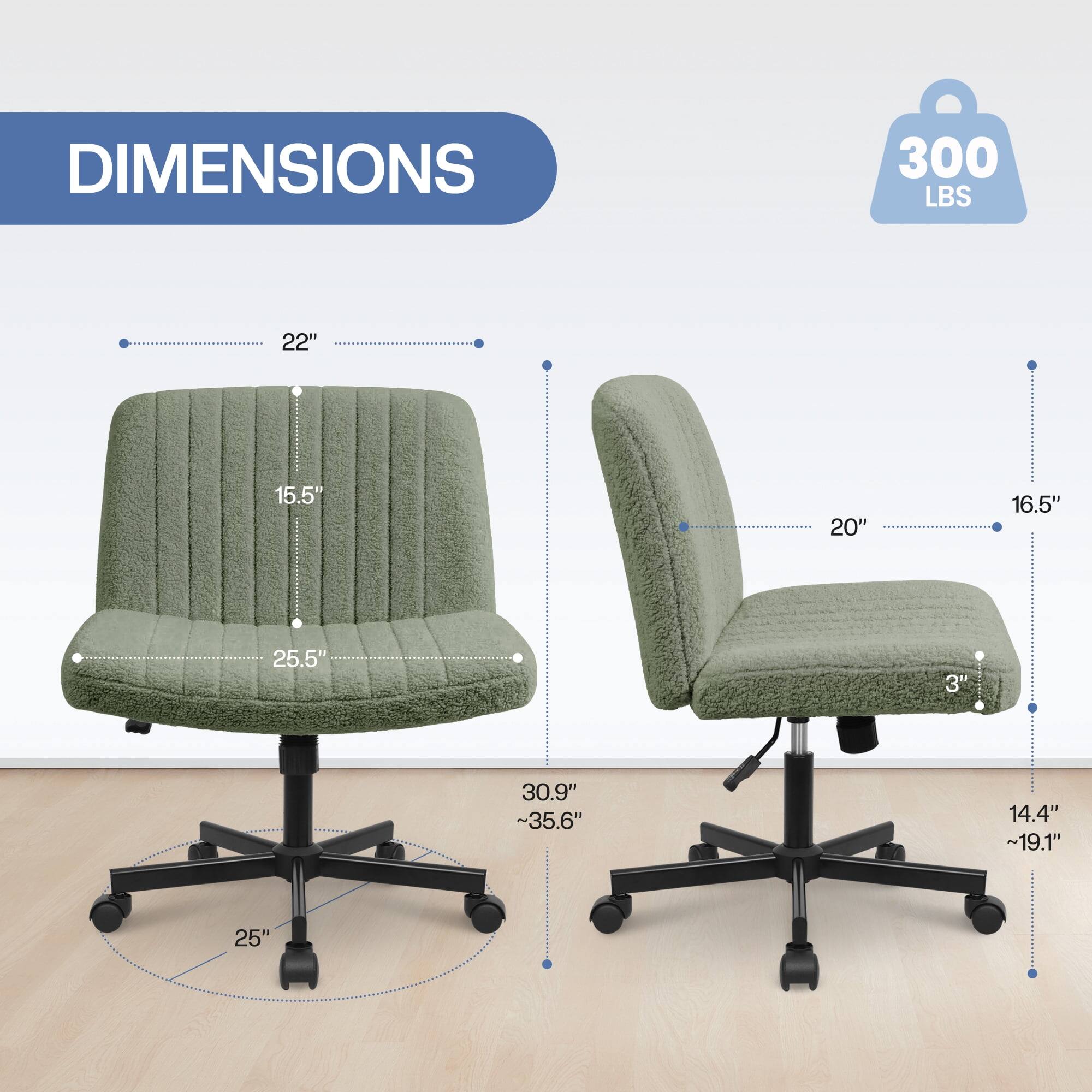DIMENSIONS  
300 LBS  
22"  
15.5"  
20"  
16.5"  
25.5"  
3"  
30.9"  
~35.6"  
14.4"  
~19.1"  
25"