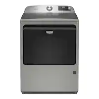 Maytag - 7.4 Cu. Ft. Smart Gas Dryer with Extra Power and Advanced Moisture Sensing - Classic Silver - Front_Zoom