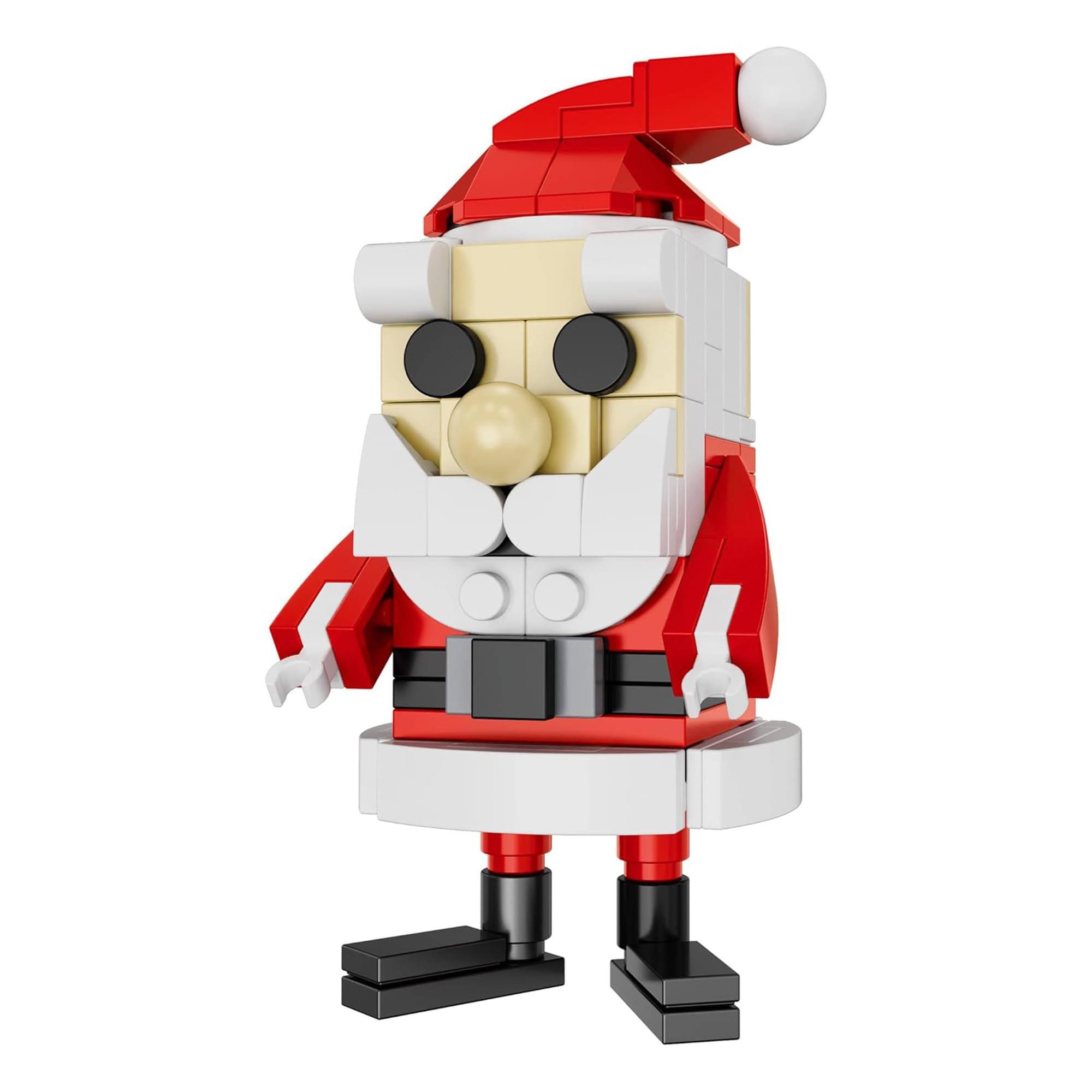 Alt View 10. Brickcraft - Rudolph The Red-Nosed Reindeer Santa Figure 93-Piece Brickcraft Building Set - Red.