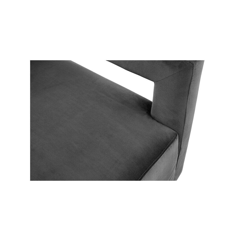 Alt View 4. Meridian Furniture - Armani Grey Velvet Accent Chair - Grey.