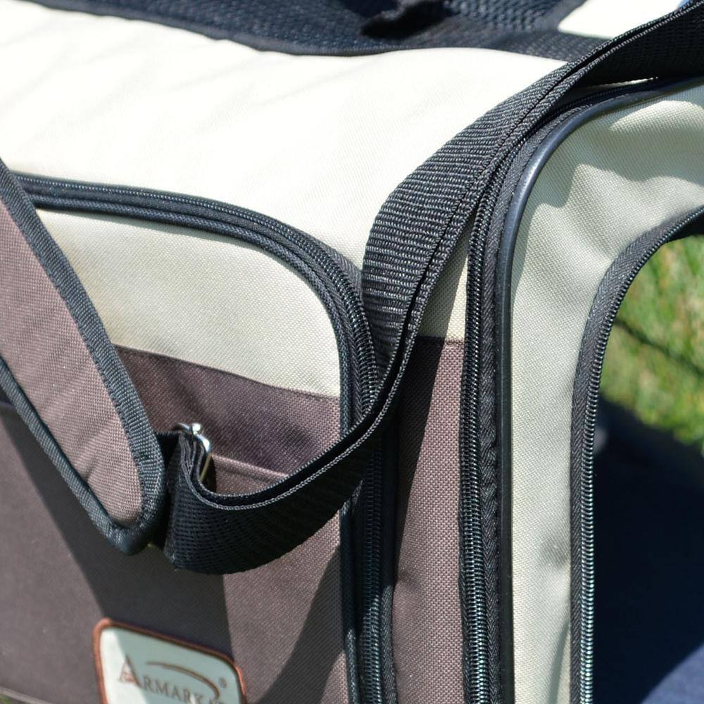 Alt View 4. Armarkat - Pet Carrier Beige and Chocolate - Beige.