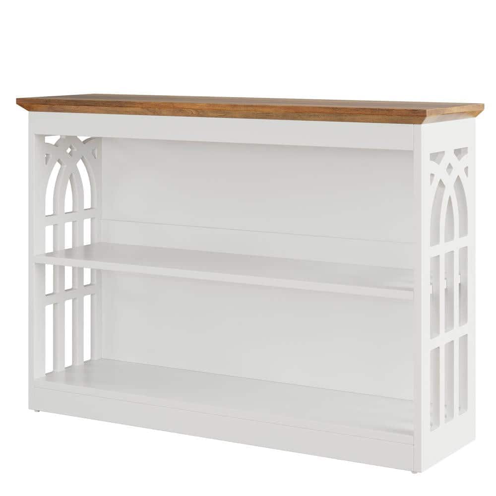 Kadyn - 41.34-Inch Modern Console Table, 3-Tier Storage Narrow Sofa Table - White