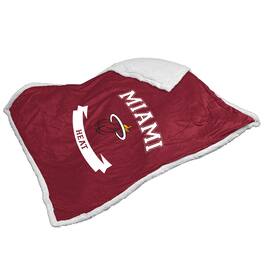 Logo Brands - Miami Heat 50" x 60" Sherpa Blanket - Multicolor