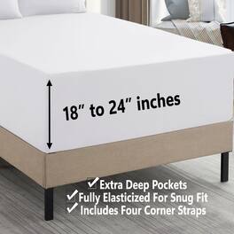 Sweet Home Collection - 18"-24" Extra Deep Pocket, 4-Piece Bed Sheets Set, Full - White