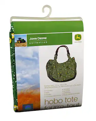 JOHN DEERE collection
finished size: 12in x 15in x 8in
dimensions finies: 30.48cm x 38.1cm x 20.32cm
kit includes:
- fabric
- complete instructions
- handles
le kit inclut:
- en tissu
- traitement complet
- Mode d'emploi complet
hobo tote
fourre-tout