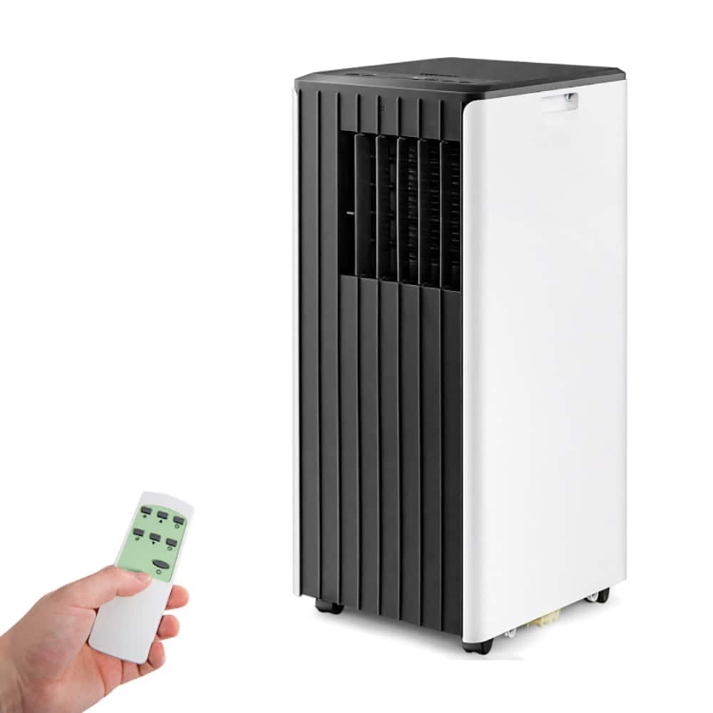 Resenkos - Air Conditioner, Cooler,8000 BTU Portable Air Conditioner with Cool Humidifier and Sleep Mode- White - Black