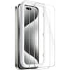 Angle. SaharaCase - ZeroDamage Ultra Strong+ Tempered Glass Screen Protector for Apple iPhone 15 Pro (2-Pack) - Clear.