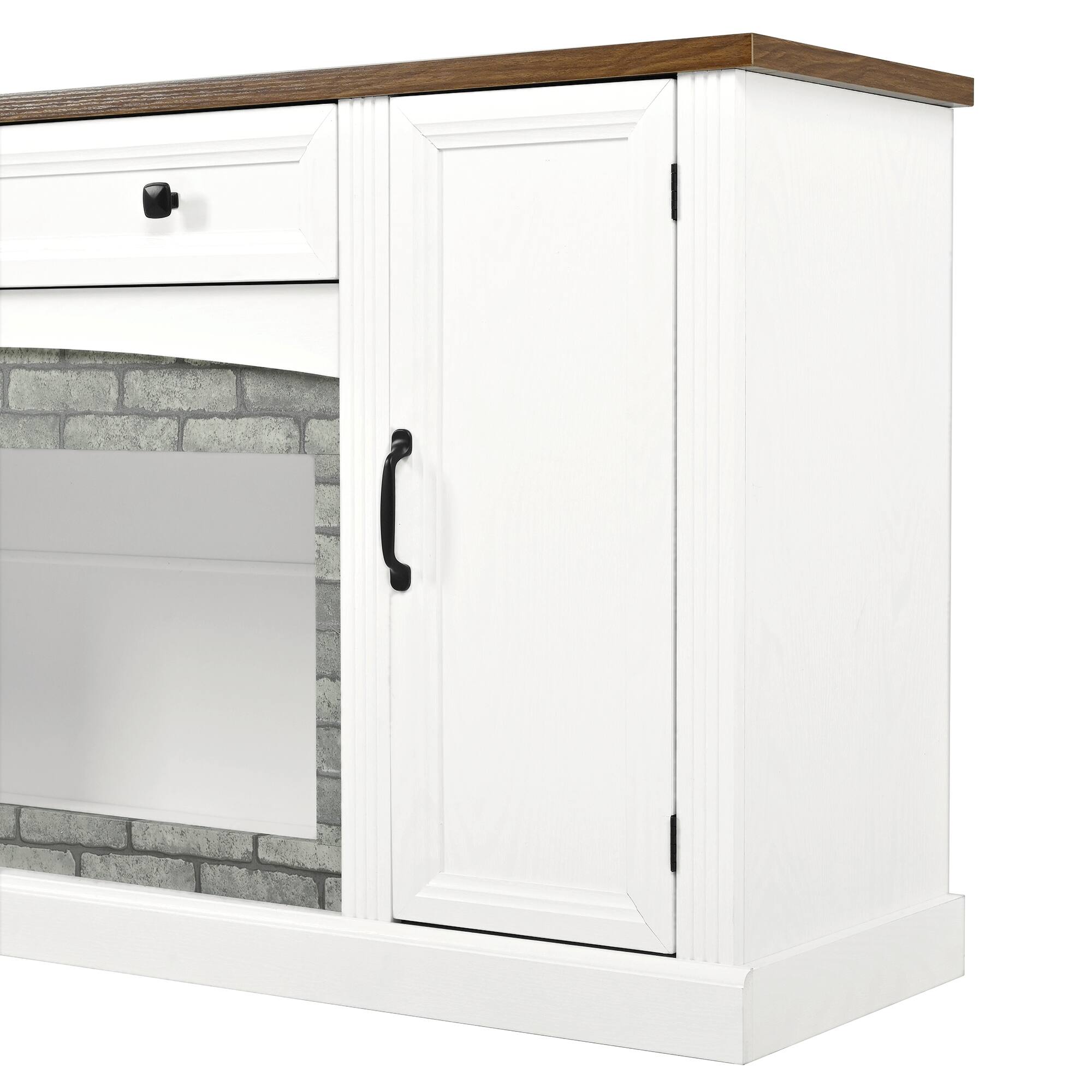 Alt View 2. Whisen - 3-Piece TV Stand Set for TVs up to 70-Inch,Modular Entertainment Center with Storage Cabinets,Bookshelves and Drawer - White.