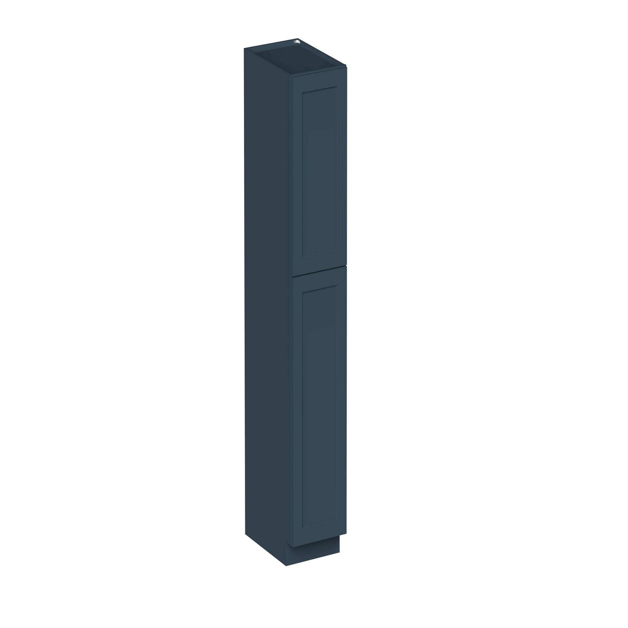 Angle. Boyel Living - 18-in W x 90-in H x 27-in D Shaker RTA Kitchen Pantry Tall Cabinet with Soft-Close - Charcoal Blue.