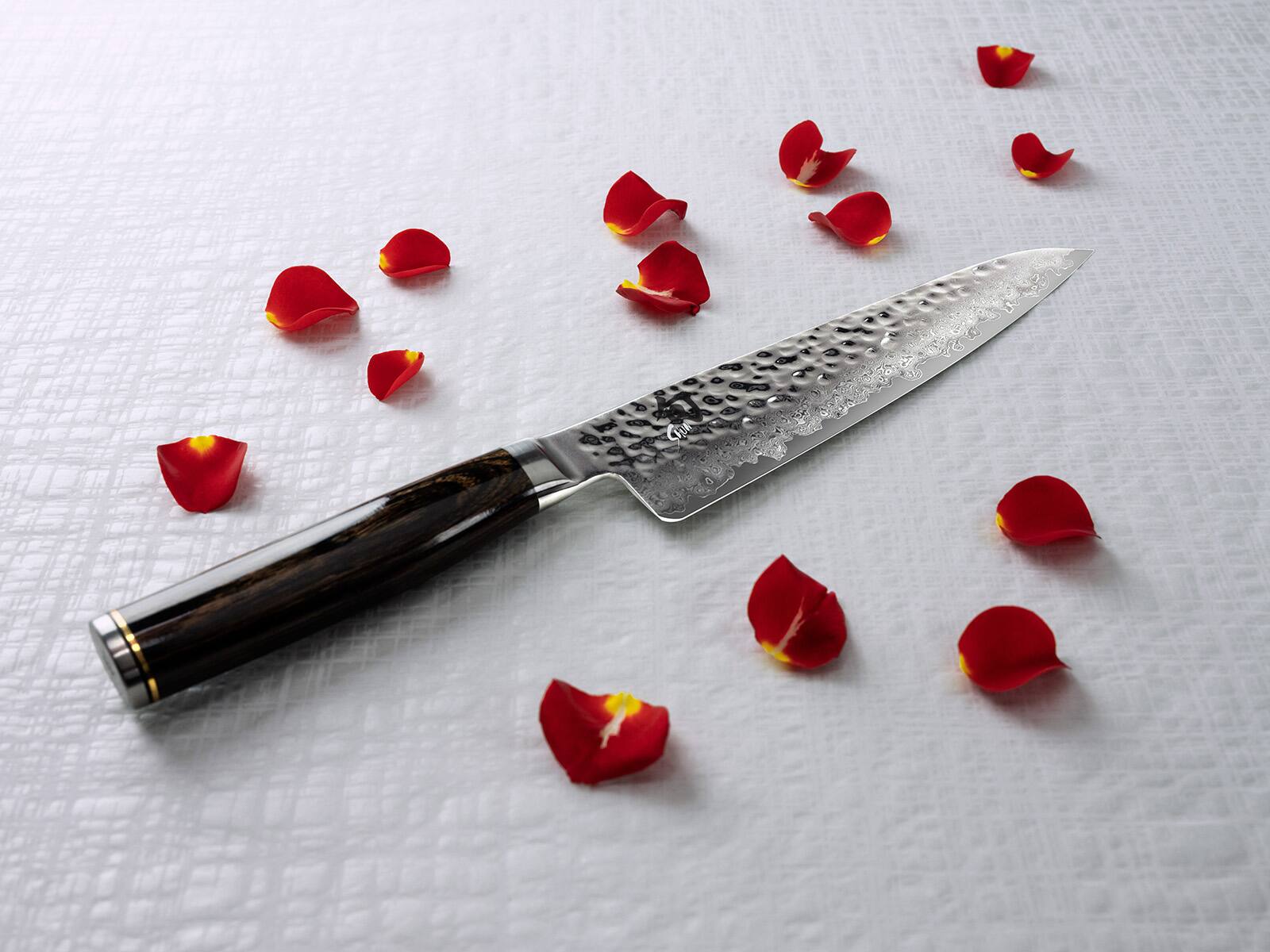 Alt View 2. Shun - Premier Asian Cook's Knife, 7 Inch - Brown.