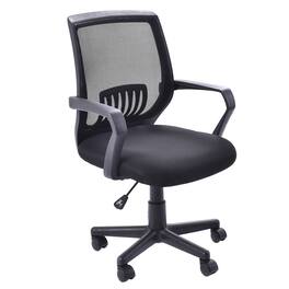WELLFOR - Modern Ergonomic Mid-back Mesh Computer Office Chair - Black