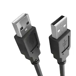 Cmple.com - USB A to A Cable 3ft USB-A 2.0 Male to Male 480Mbps High-Speed Data Cord - Black