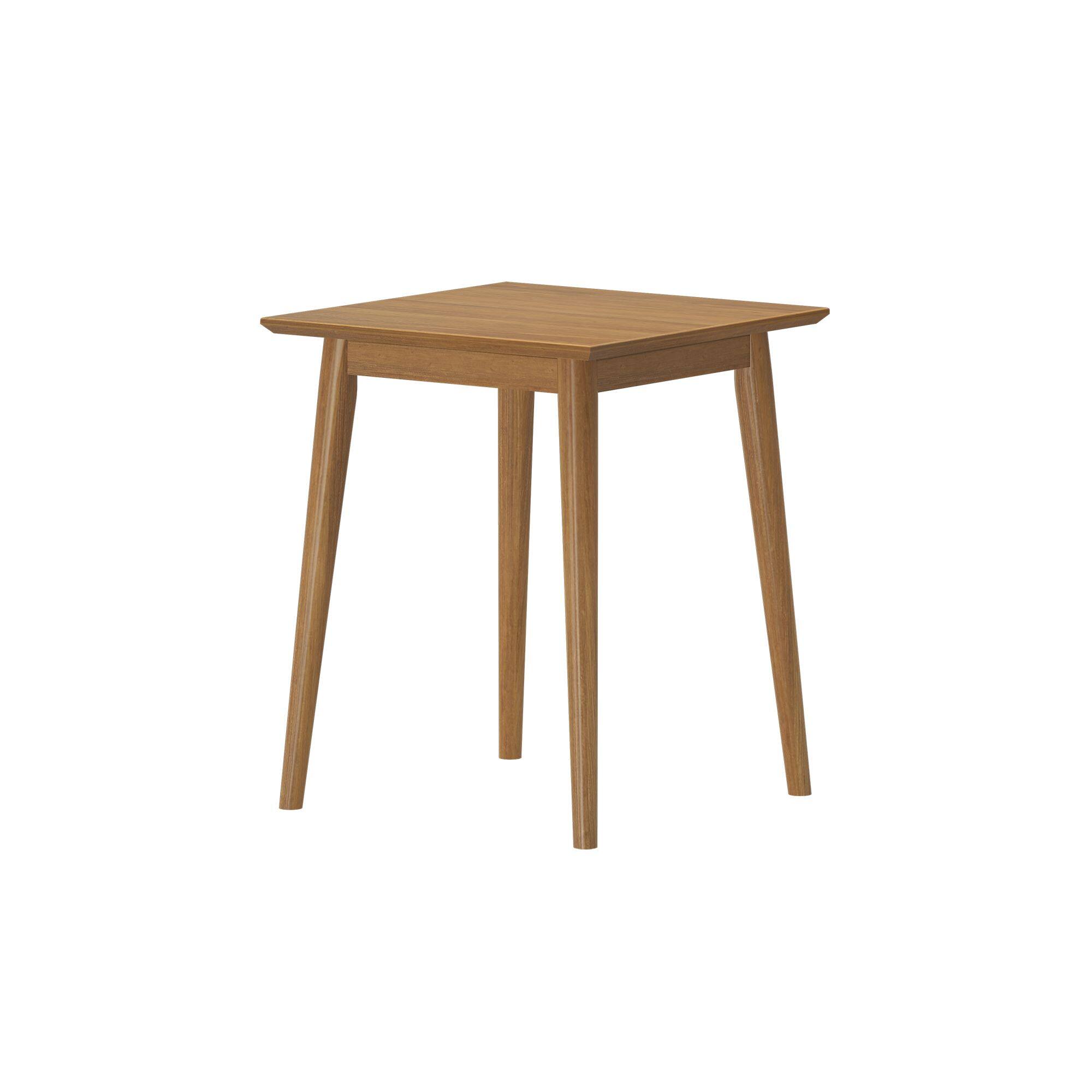 Alt View 2. Plank+Beam - Mid-Century Modern Square Side Table (20in x 20in / 510mm x 510mm), Pecan - Pecan.