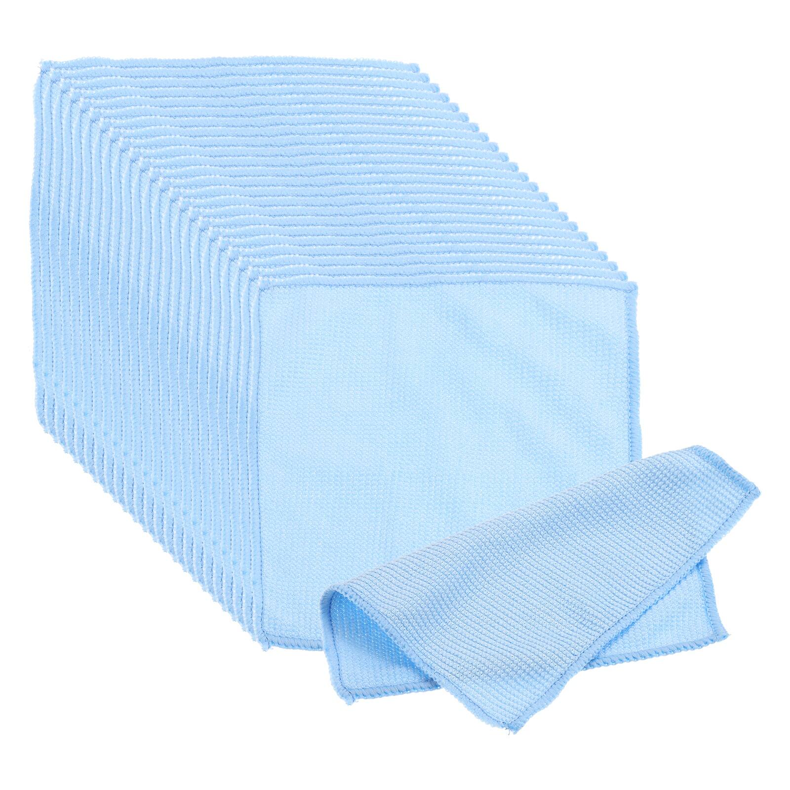 Front. Unique Bargains - Glasses Cleaning Cloth 5.8"x5.8", 24pcs Polishing Cloth for Lens, Eyeglasses, Screens - Blue.