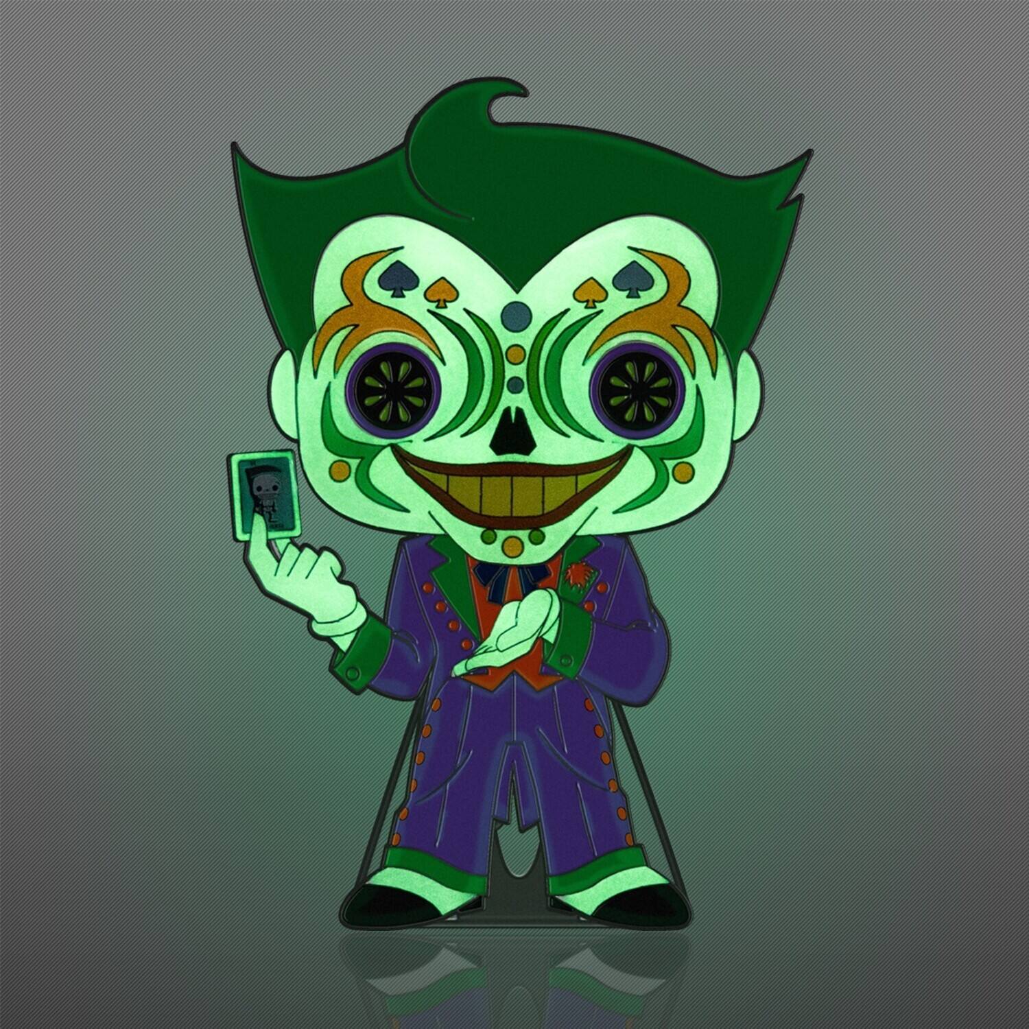Alt View 3. Funko - FUNKO POP! PINS: DC Comics Day of the Dead - Joker   - APPAREL - Multicolor.