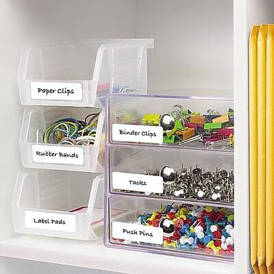 Paper Clips  
Binder Clips  
Rubber Bands  
Tacks  
Label Pads  
Push Pins