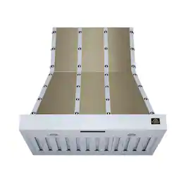 Forno Appliances - 36 inches - Externally Vented - Wall Range Hood - White/Copper