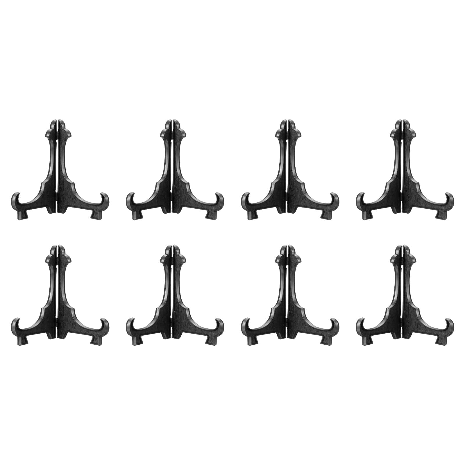Unique Bargains - 8pcs Acrylic Easels Plate Stands 5.51 Inch Folding Display Holder for Frames Pictures Magazines - Black price history on PriceWatchPro
