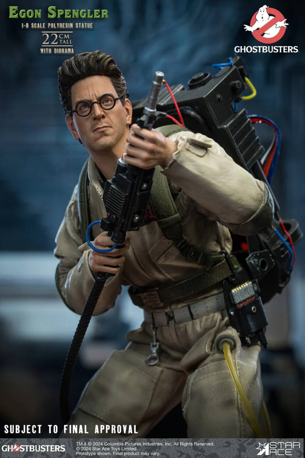 Egon Spengler 1-8 Scale Polyresin Statue 22cm Tall with Diorama

Ghostbusters

Subject to Final Approval

TM & © 2024 Columbia Pictures Industries, Inc. All Rights Reserved. Ghostbusters 2024 Star Ace Toys Limited. Prototype shown. Final product may vary.

Star Ace
