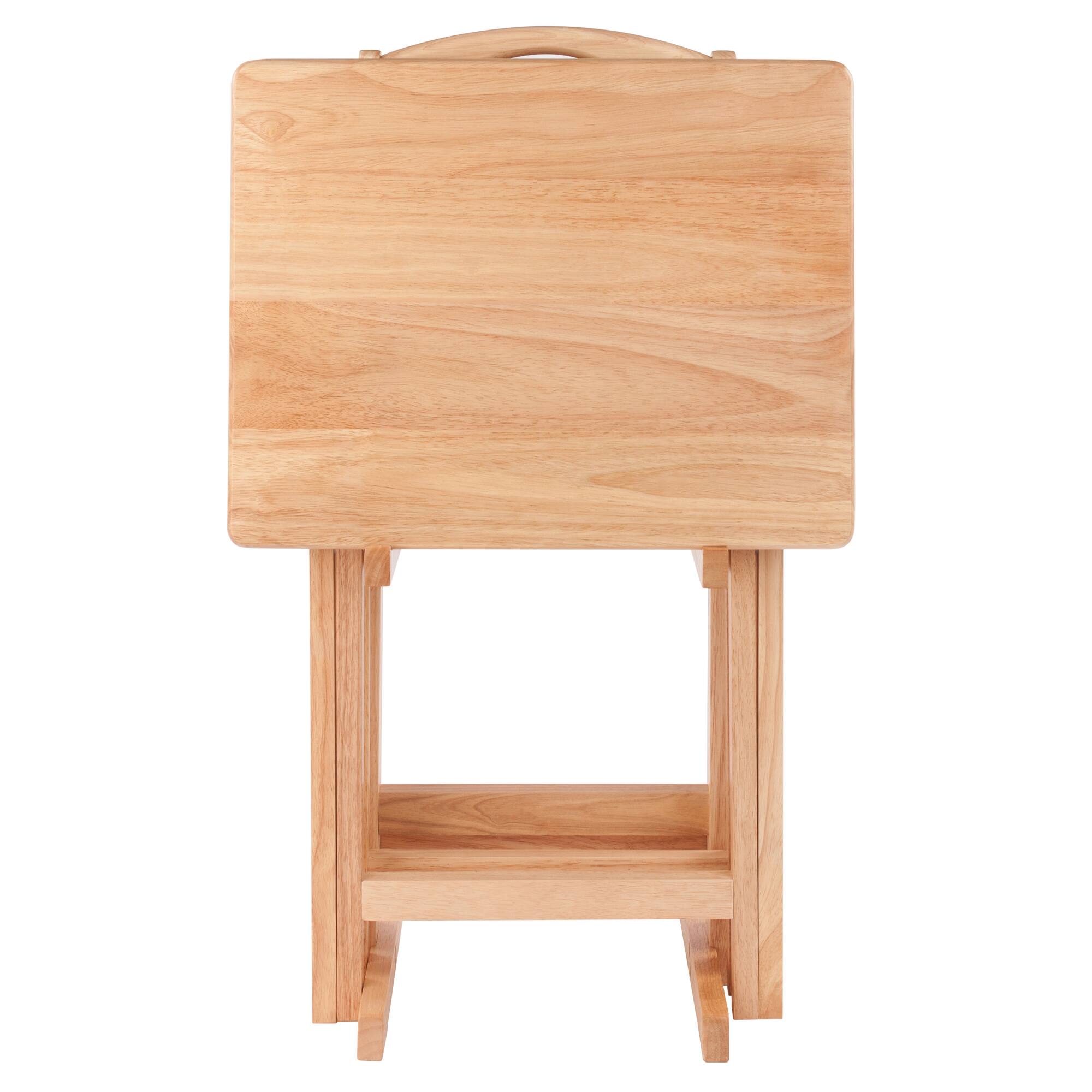 Alt View 3. Winsome Wood - Alex 5-Pc Snack Table Set - Natural.