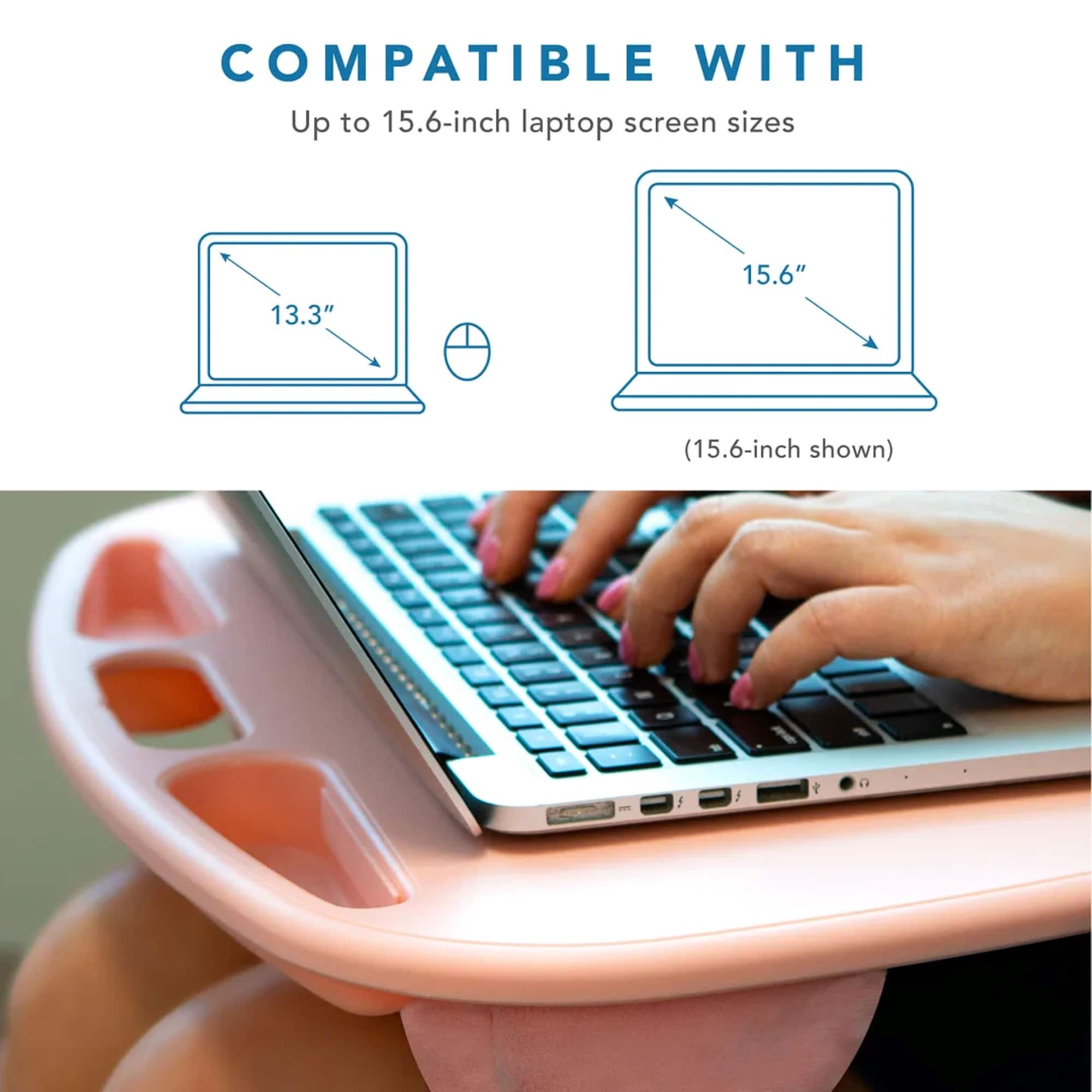 COMPATIBLE WITH Up to 15.6-inch laptop screen sizes 13.3" 15.6" (15.6-inch shown)