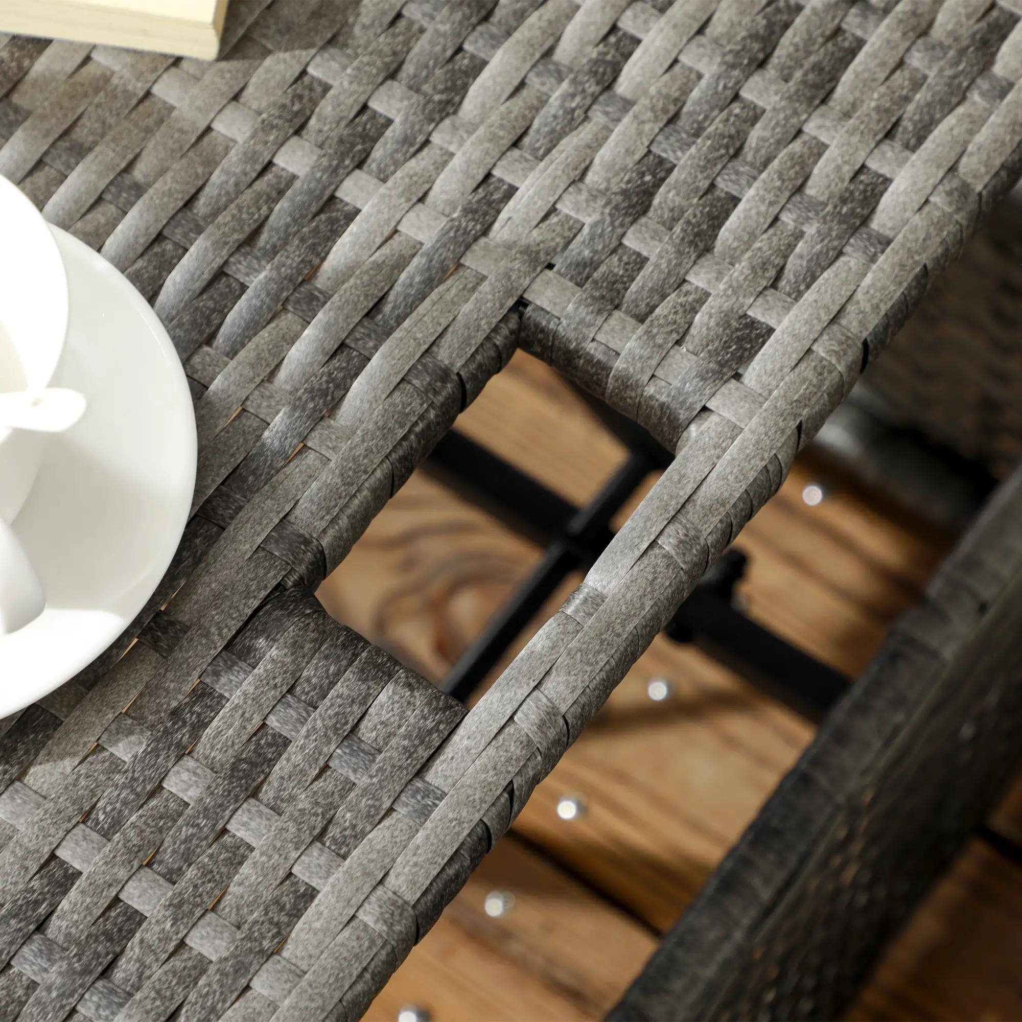 Alt View 2. Resenkos - Resenkos 4-Piece Wicker Furniture Set , Outdoor Sectional Furniture, Gray - Gray.