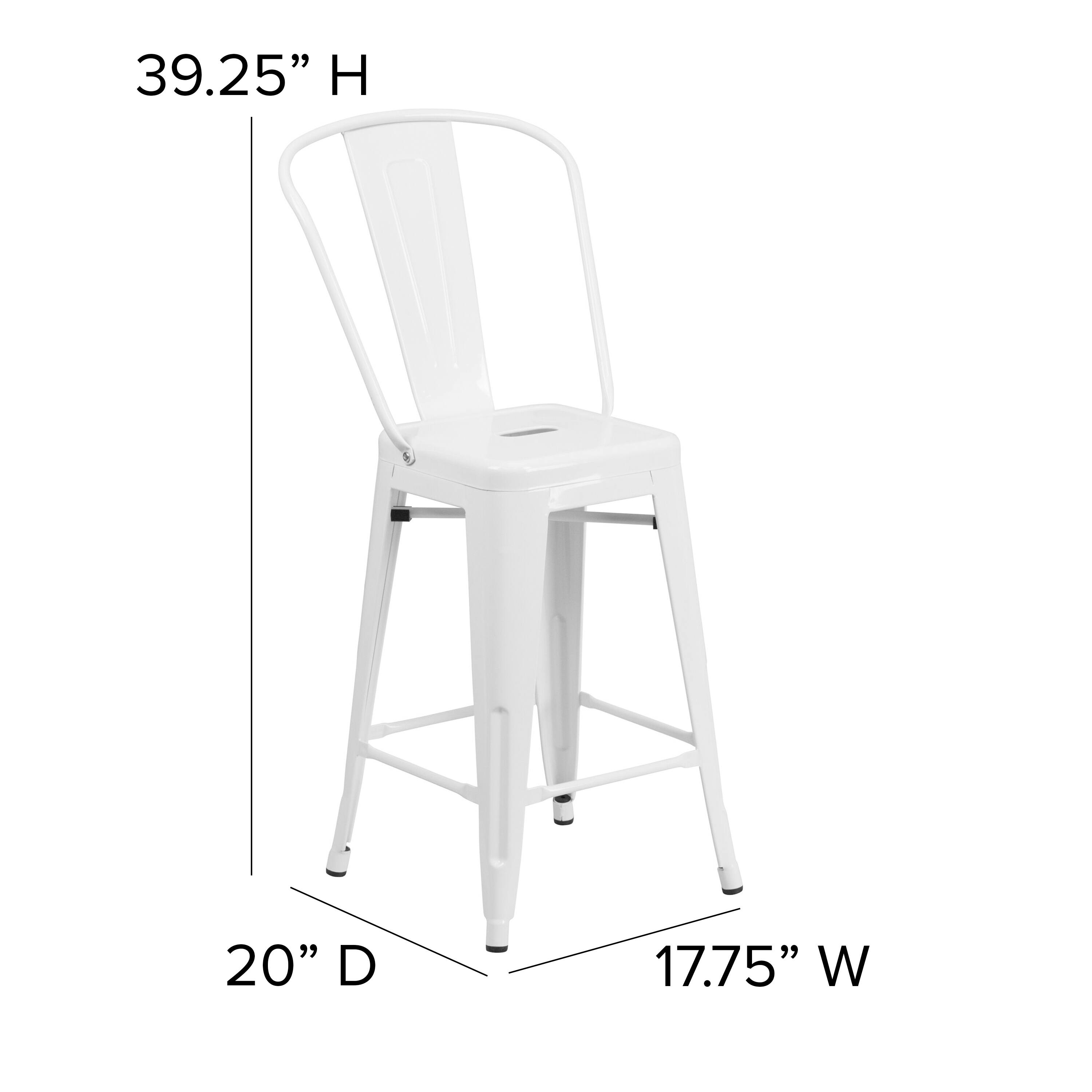 39.25" H  
20" D  
17.75" W